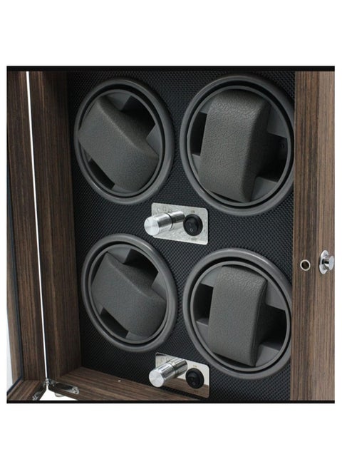 4 Watch Winder For Men And Women Automatic Watch  Battery Powered 4 Watch Winder in Walnut