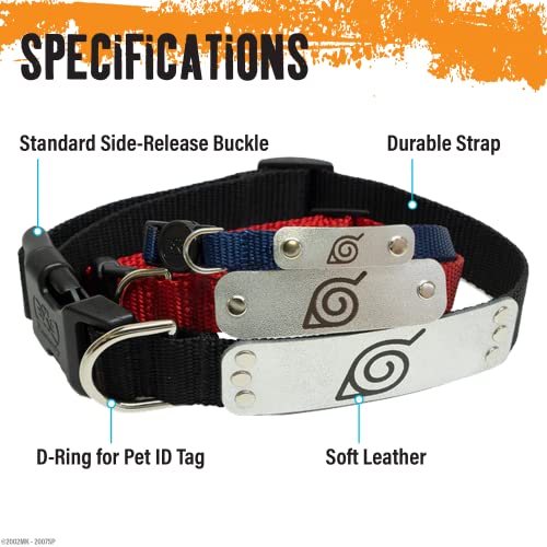 PAWSONIFY Naruto Dog Collar for Large Dogs, Medium, XS/Small Puppy Collars – Officially Licensed Naruto Shippuden Hidden Leaf Village Anime Dog Collar, Naruto Gifts Pet Collar for Dogs Black Ninja, XS - Image 2