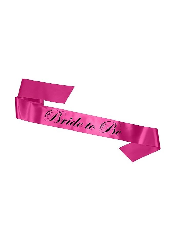 Hot Pink Bride to Be Hen Party Wedding Sash - 160cm Long - Satin Fabric 