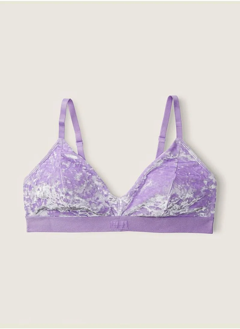 PINK Velvet Triangle Bralette