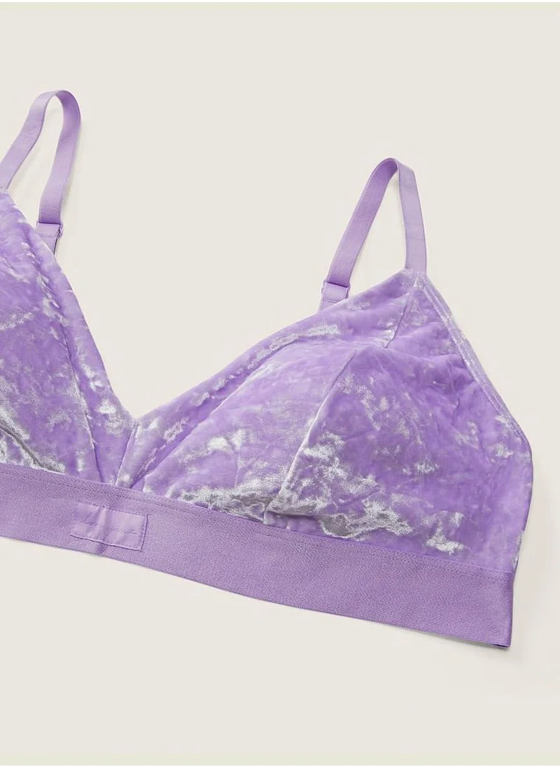 PINK Velvet Triangle Bralette