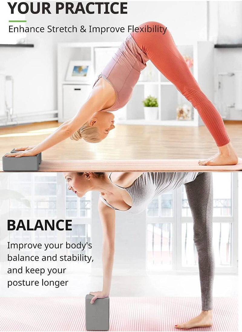 ISHWAZ - Premium High Density EVA Foam Yoga Block For Yoga, Pilates, Meditation, Fitness Exercise, Aid Balance, Support and Deepen Poses, Beveled Edges and Non-Slip Makes It Extra Comfortable - Image 1