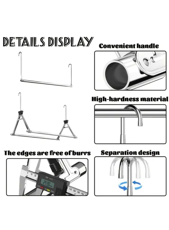 Stainless Steel Telescopic Clothes Drying Rack Adjustable 42 to 75 Inch - Image 4