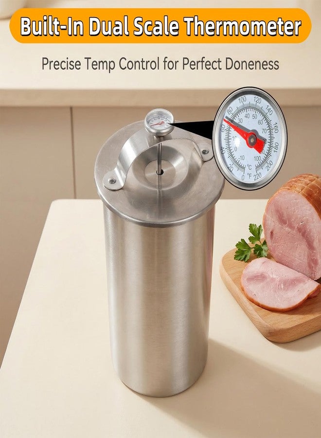 RoadAlchemist Deli Meat Press Stainless Steel with Thermometer, Lunch Meat Press Mold, Ham Maker Meat Press Tool, with 20 Cooking Bags + 2 anti-scalding clips, for Making Sandwich (Deli Meat Press Set) - Image 5