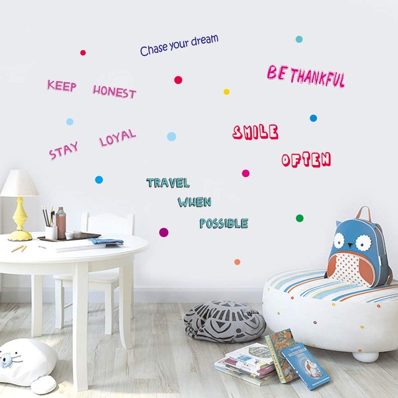 IARTTOP Inspirational Quotes Wall Decal, Motivational Phrases Sticker Classroom Decoration, Positive Attitude Sayings for Window Cling Bedroom Decor (3 Sheet Multicolor Decals) - Image 3