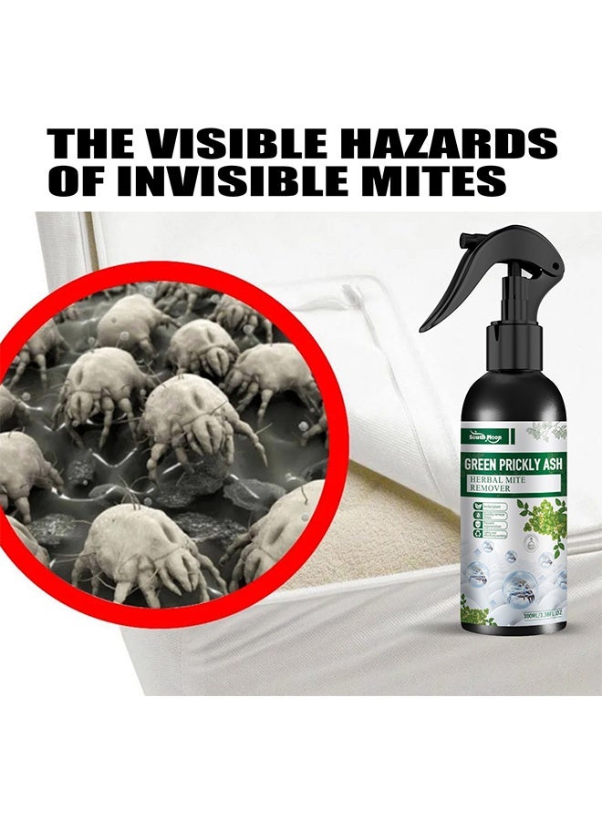 SOUTH MOON Green Prickly Ash Herbal Mite Remover for Bedding,Quilts,Sofas,Mites and Anti-mites，Eliminates Flea Bedbug Mite, Pet & Children Friendly 100ml,Natural Mite Spray - Image 2
