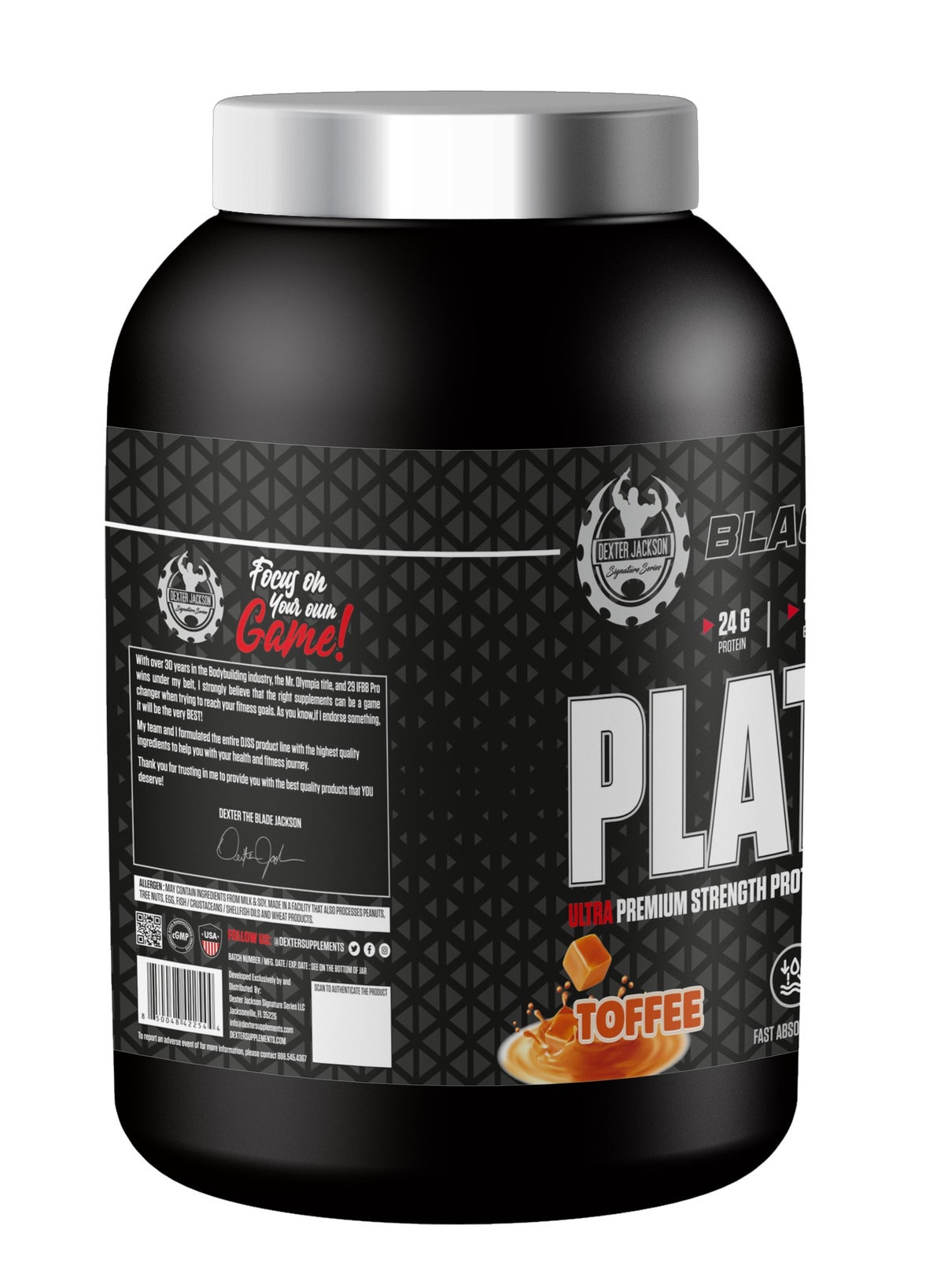 Black Series Platinum Whey - Ultra Premium Strength Whey & Isolate Protein - Toffee, 2Lbs