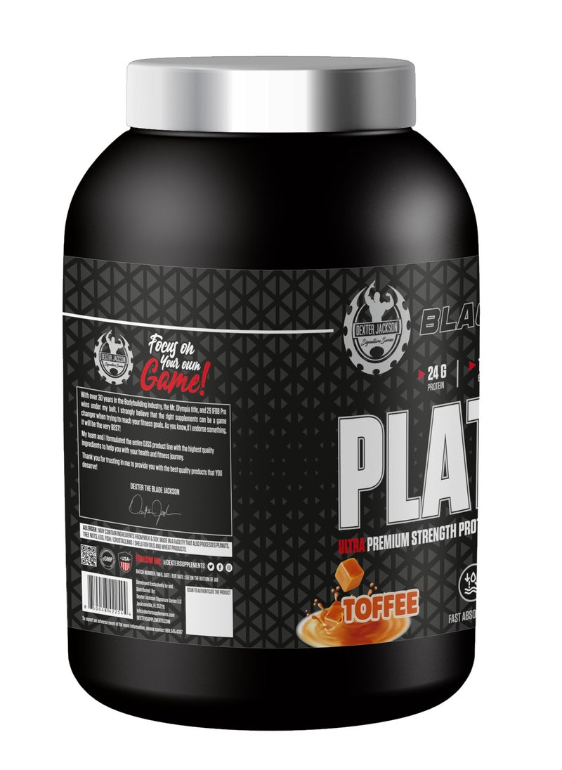 DEXTER JACKSON Black Series Platinum Whey - Ultra Premium Strength Whey & Isolate Protein - Toffee, 2lbs  - Image 2