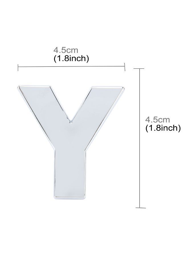 NIBEMINENT Self-Adhesive Alphabet Y Car 3D Emblem - Image 3