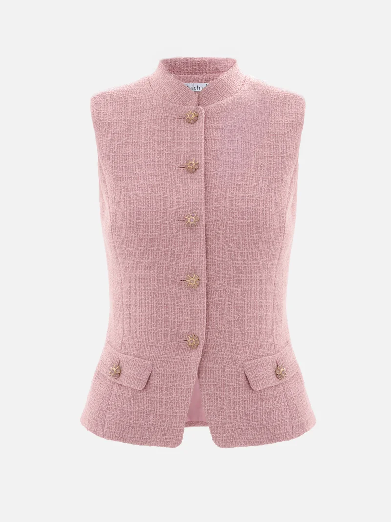 Lichi Fitted tweed waistcoat