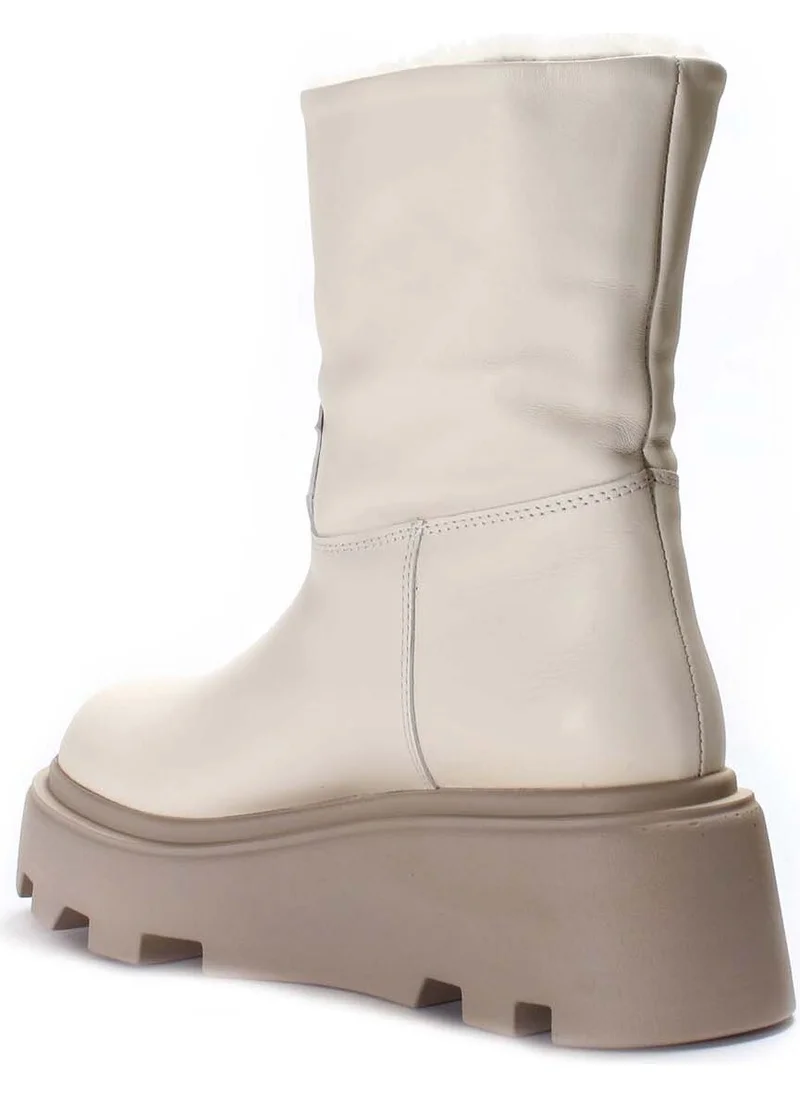 Fast Step Genuine Leather & Shearling Women's Classic Boots 009KZA0634-1