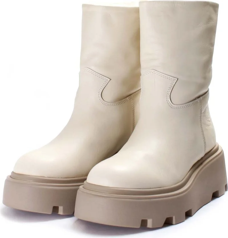 فاست ستيب Genuine Leather & Shearling Women's Classic Boots 009KZA0634-1