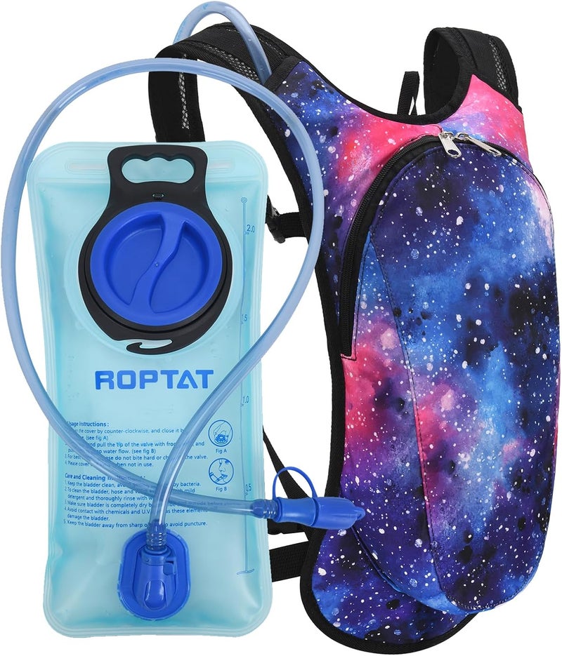 Roptat Hydration Backpack Pack with 2L Hydration Bladder - Lightweight Water Backpack Water Pouch for Women Men Running Riding Biking Music Festival - Image 1