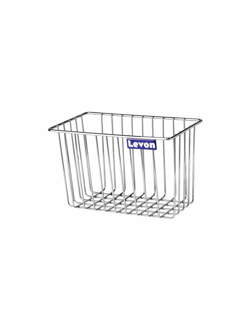 LEVON Levon Stainless Steel Handy Basket for Kitchen | Multipurpose Basket for Fruits & Vegetables - Size (150 X 250 X 155 mm)  - Image 2