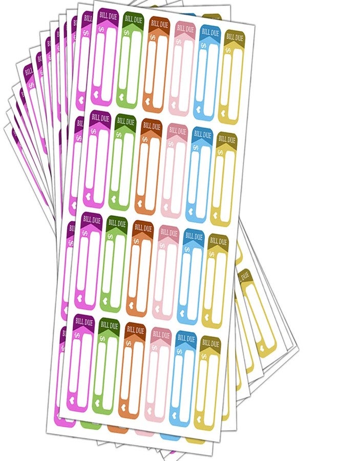 Remarkable Bill Due Planner Stickers, 6 Colors Bill Due Tracking Labels - Pay Planner Reminder for Planners & Journals,Budgeting,Monthly Bill (180 Pcs) - Image 1