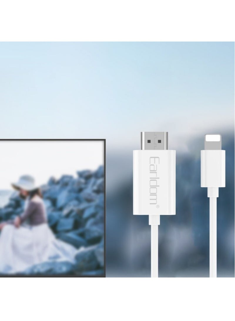 Generic - NEW ET-W33 HDMI to Lightning Adapter Cable, 2 Meters - High-Definition Streaming for iPhone u0026 iPad - Image 1