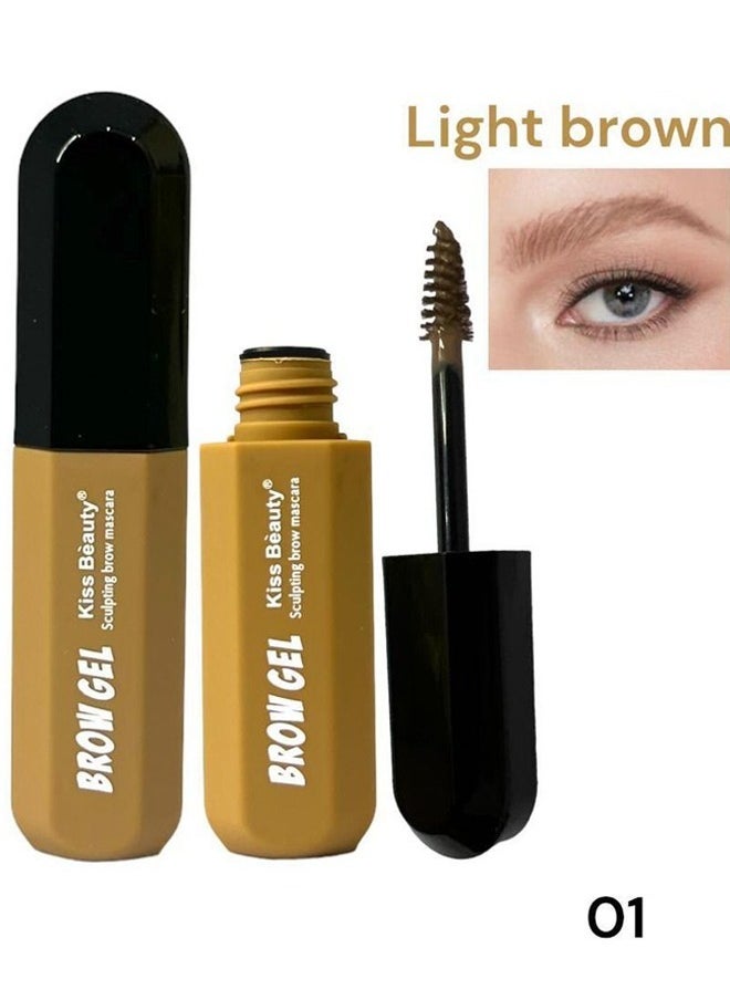 Kiss Beauty - Waterproof Brow Gel, Long-Lasting Smudge-Proof Liquid Brow Makeup, Brow Shaper with Mascara Primer & Wand Set - Image 1