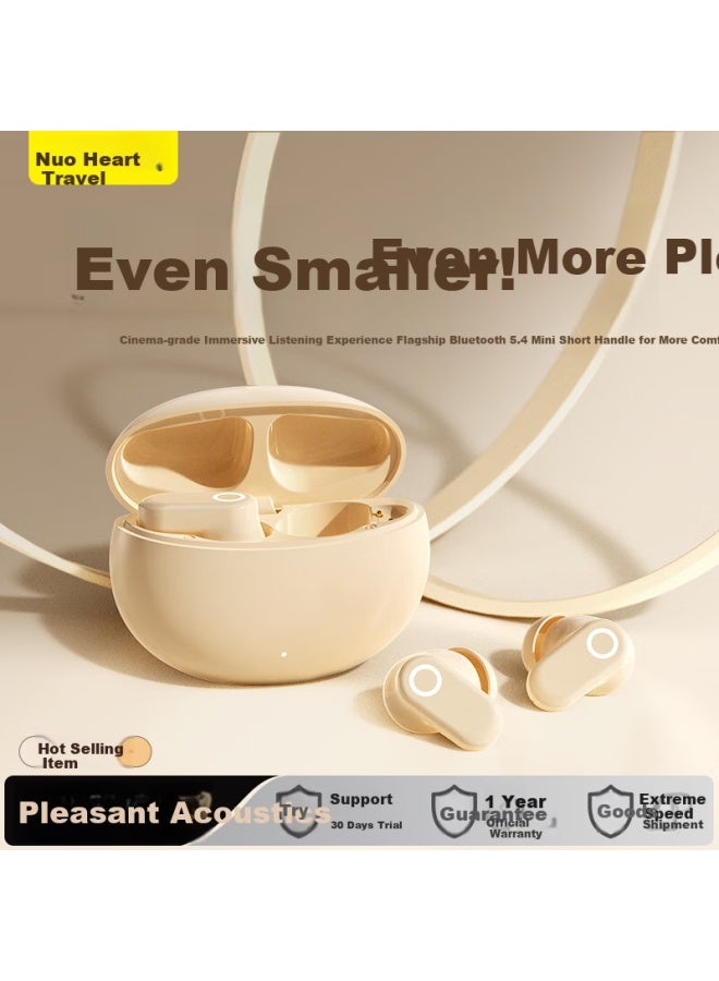 No Must Work Nobixing J16Pro Wireless Bluetooth Earphones New Half In-Ear Sports Running Wireless Noise Cancelling High Sound Quality Long Battery Life Comfortable To Wear For Android Apple Skin Color - Image 1
