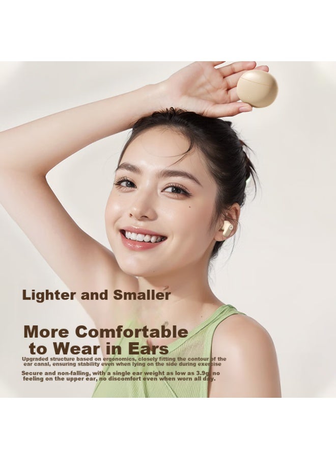 No Must Work Nobixing J16Pro Wireless Bluetooth Earphones New Half In-Ear Sports Running Wireless Noise Cancelling High Sound Quality Long Battery Life Comfortable To Wear For Android Apple Skin Color - Image 5