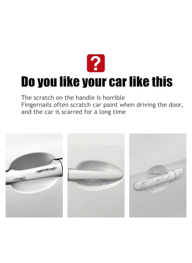 HUIANTS for CR-V 8PCS Car Door Handle Sticker Carbon Fiber Anti-Scratches Protective Films Door Side Paint Protection Car Door Handle Cup Protector Films Compatible with CR-V - Image 4