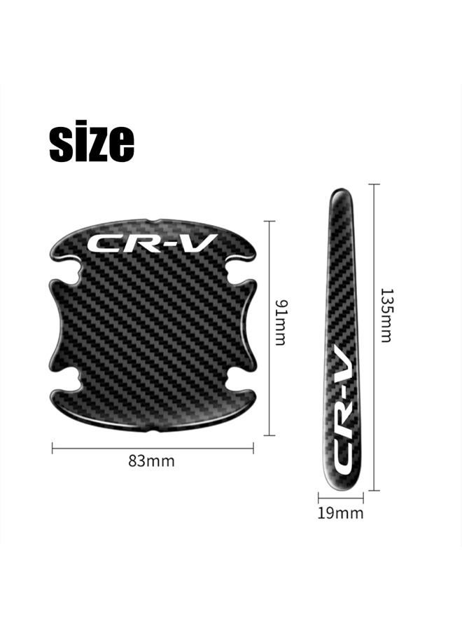 HUIANTS for CR-V 8PCS Car Door Handle Sticker Carbon Fiber Anti-Scratches Protective Films Door Side Paint Protection Car Door Handle Cup Protector Films Compatible with CR-V - Image 3
