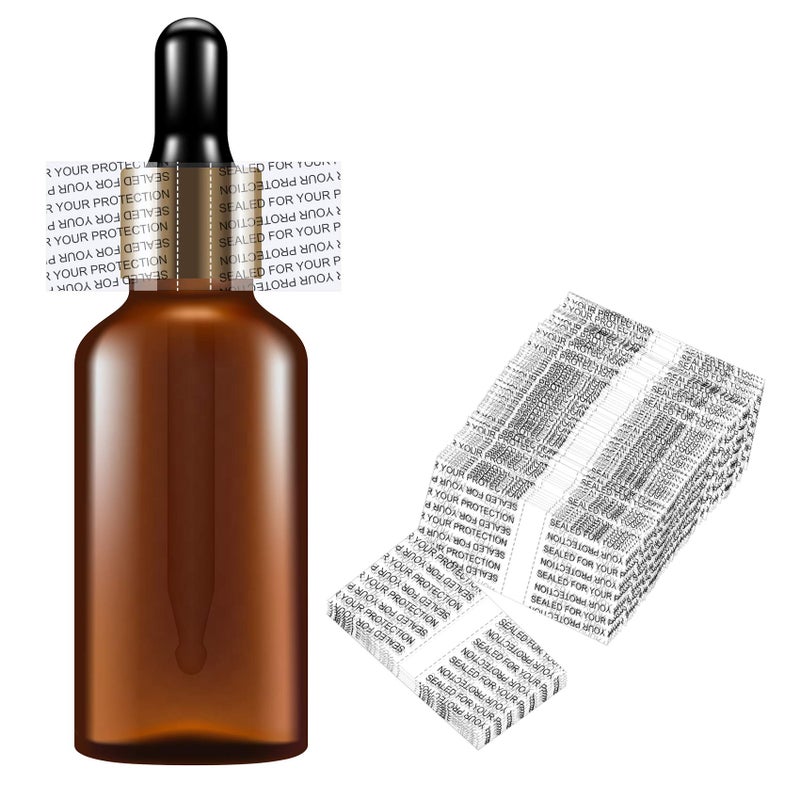 Morepack Shrink Bands,45x23mm 200Pcs Printed Perforated Heat Shrink Wrap Sealer for 1oz Glass Bottle Cap Fits 3/4" to 1" Diameter - Image 1