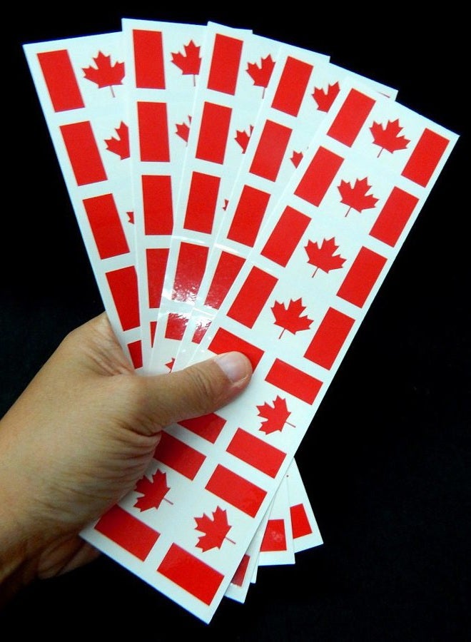 PremiumTT temporary tattoos 40 Removable Stickers: Canada Flag, Canadian Party Favors, Decals - Image 2