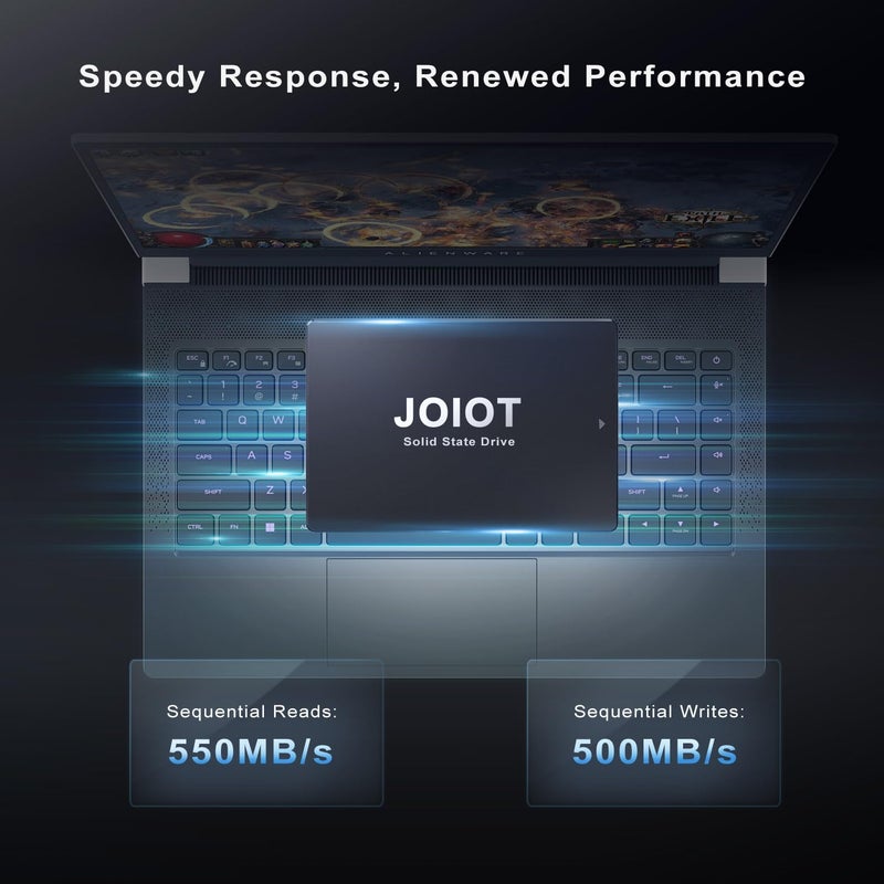 JOIOT 512GB SSD Internal Solid State Hard Drive, 3D NAND 2.5inch SATA III 6GB Internal SSD, Up to 550MB/s, Upgraded Performance for PC Laptop Game Creation - Image 2