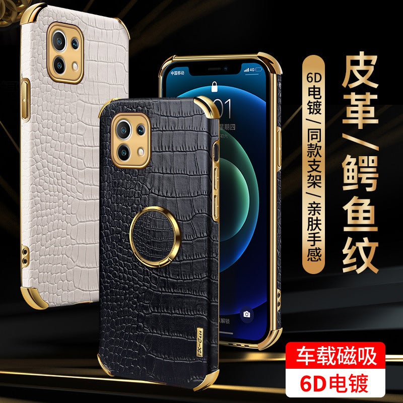 Suitable for Redmi Note12Pro Crocodile Leather Mobile Phone Case K60 Electroplated Leather A1+ Anti-Fall 10S Protective Cover 9A - Image 5