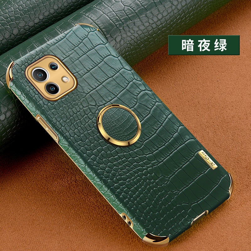 Suitable for Redmi Note12Pro Crocodile Leather Mobile Phone Case K60 Electroplated Leather A1+ Anti-Fall 10S Protective Cover 9A - Image 1