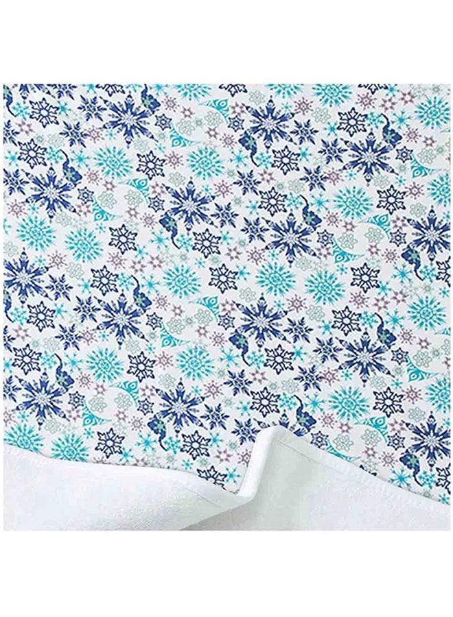 Combo Pack Of 2 Diaper Portable Bag With Reusable Changing Mat Printed Flower - Blue