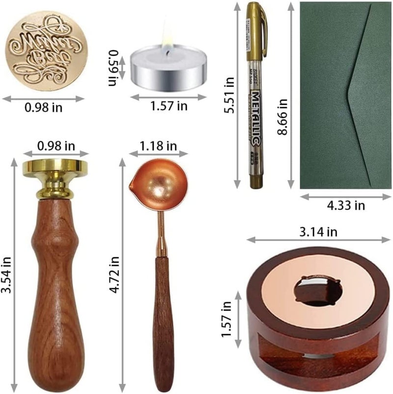 DMG TECH Sealing Wax Beads Kit, 600Pcs Diy Wax Seal Set Includes 24 Colors Wax Seal Beads Wax Warmer Wax Stamp, Envelopes Metallic Pen For Gifts, Letters, Crafts, Wedding Invitation And Decoration Sealing - Image 2