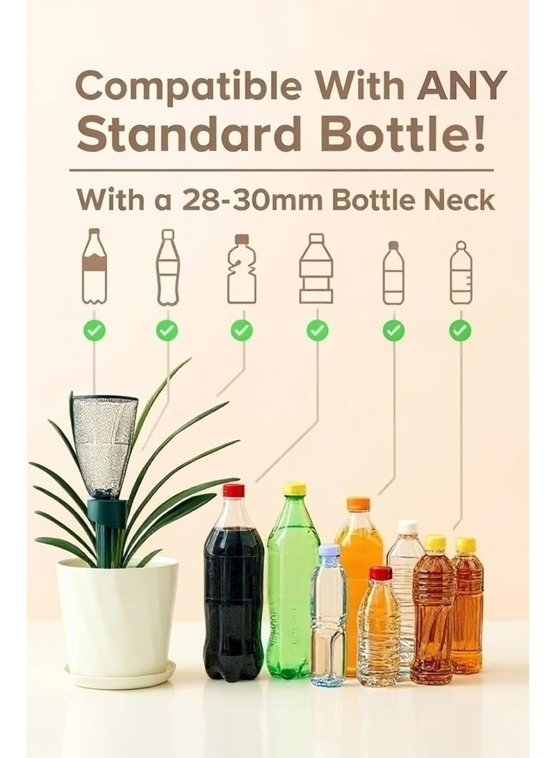 Arabest Premium Engineered, No-Leak, Adaptable Green Plant Watering Globes, 5 Pack Plant Stakes, Self Watering Spikes, Self Watering Planter Insert, Watering Bulbs for Indoor Plants, Vacation Plant Waterer - Image 3