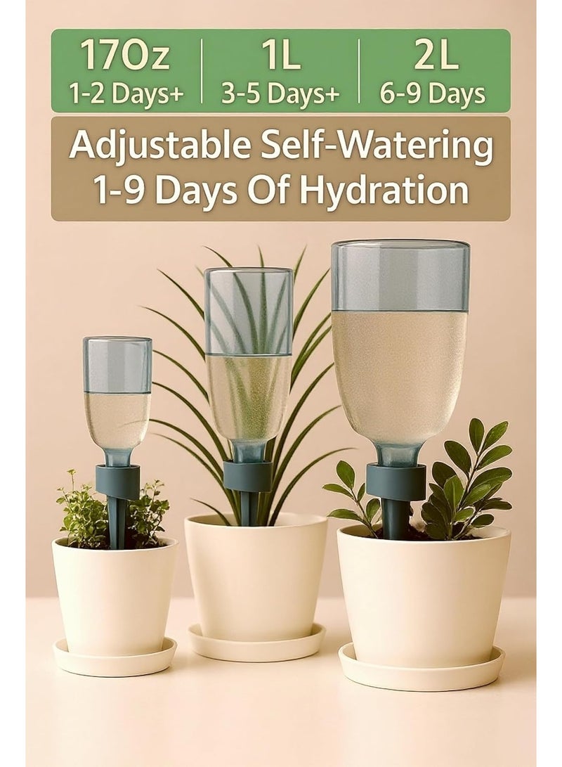 Arabest Premium Engineered, No-Leak, Adaptable Green Plant Watering Globes, 5 Pack Plant Stakes, Self Watering Spikes, Self Watering Planter Insert, Watering Bulbs for Indoor Plants, Vacation Plant Waterer - Image 4