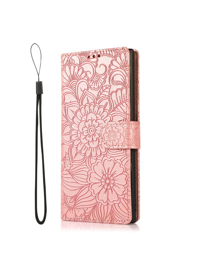 S-TOP Case For Samsung Galaxy Note10+ Skin Feel Embossed Sunflower Horizontal Flip Leather Case with Holder & Card Slots & Wallet & Lanyard - Image 2