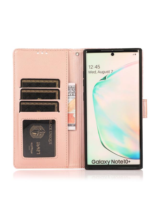 S-TOP Case For Samsung Galaxy Note10+ Skin Feel Embossed Sunflower Horizontal Flip Leather Case with Holder & Card Slots & Wallet & Lanyard - Image 4