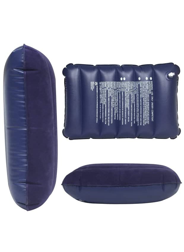 Mystte Mystte Velvet Soft Comfortable Air Inflatable Pillow Travel Pillow for Family Tour Neck Pillow Portable Pack of 2  - Image 3