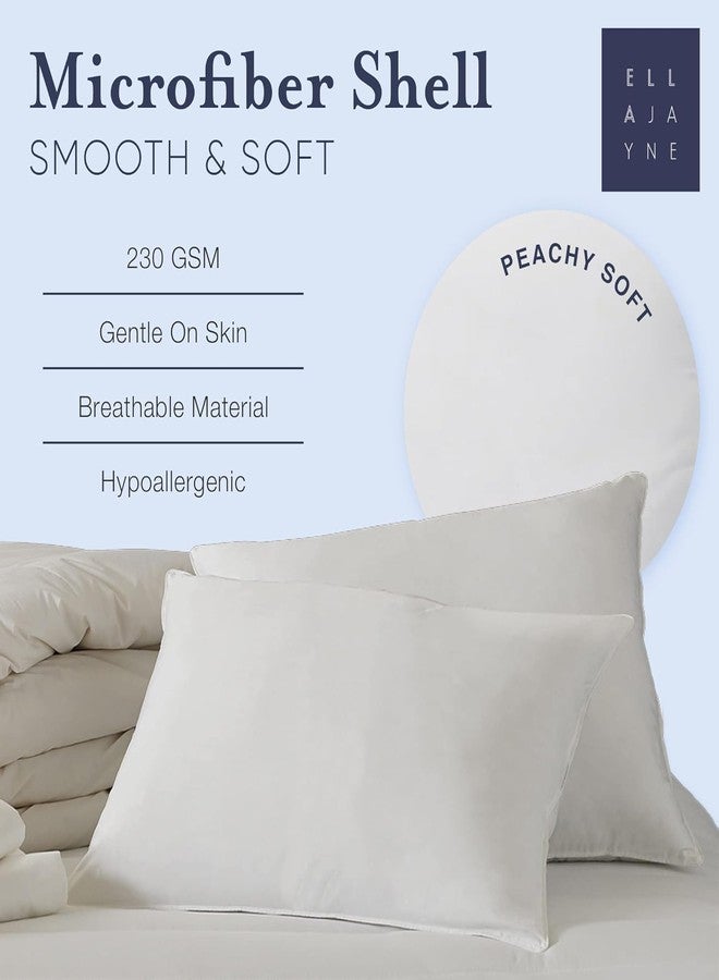 Ella Jayne - Luxury Hotel Quality Pillows for Bed, Set of 1 - King Size - Firm Bed Pillow with 1" Gusset, Gel Fiber Fill, Best Pillows for Sleeping, Washable Pillow Support for Side and Back Sleeper - Image 4