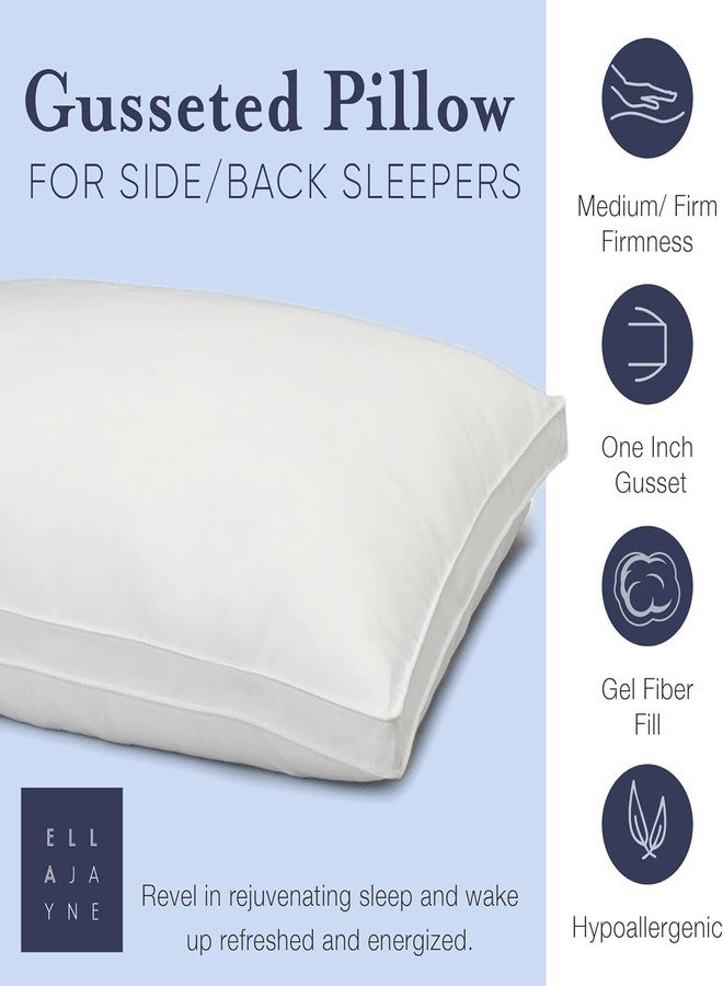 Ella Jayne - Luxury Hotel Quality Pillows for Bed, Set of 1 - King Size - Firm Bed Pillow with 1" Gusset, Gel Fiber Fill, Best Pillows for Sleeping, Washable Pillow Support for Side and Back Sleeper - Image 3