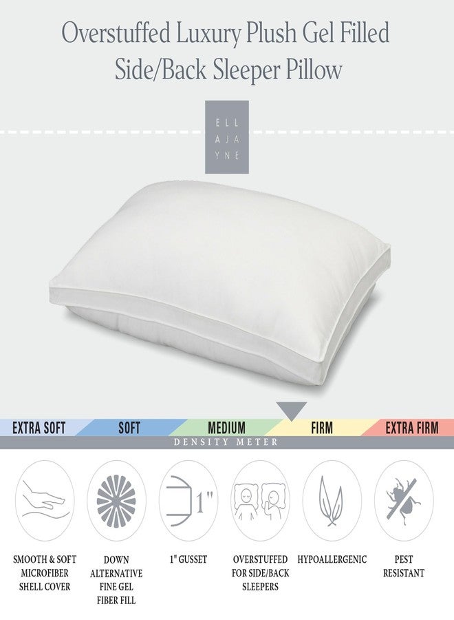 Ella Jayne - Luxury Hotel Quality Pillows for Bed, Set of 1 - King Size - Firm Bed Pillow with 1" Gusset, Gel Fiber Fill, Best Pillows for Sleeping, Washable Pillow Support for Side and Back Sleeper - Image 2