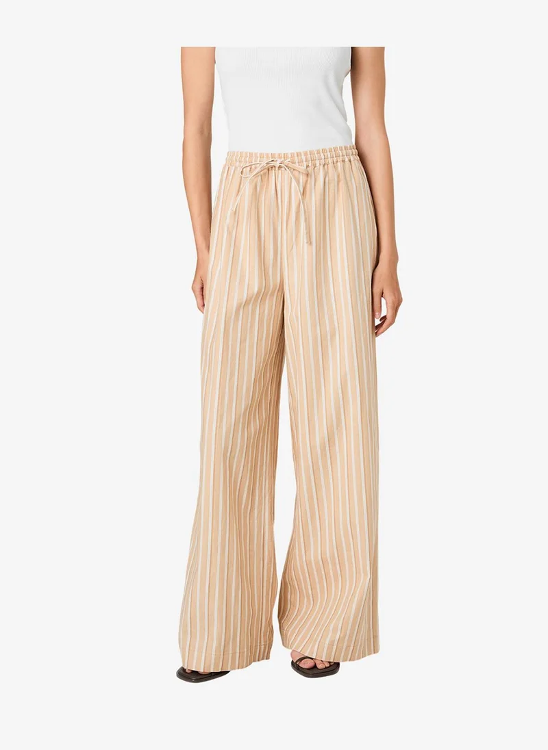 French Connection  Women's Sandlot Stripe Aspen Linen Drawstring Pants for Women | Best Price UAE
