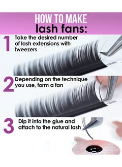 Stacy Lash Eyelash Extensions Cс Curl By Stacy Lashblack Individual Mink Lashes Supplies (0.12Mm;Mix)  - Image 5