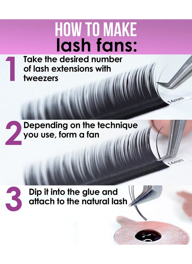 Stacy Lash - Eyelash Extensions Cс Curl By Stacy Lashblack Individual Mink Lashes Supplies (0.12Mm;Mix) - Image 1