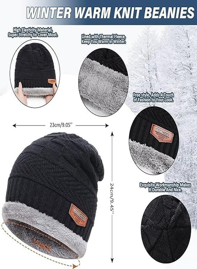 Saiyam Winter Cap & Muffler for Men & Women, Cap Hat Woolen Neck Warmer Scarf (Set 1,Multi-Color) - Image 3