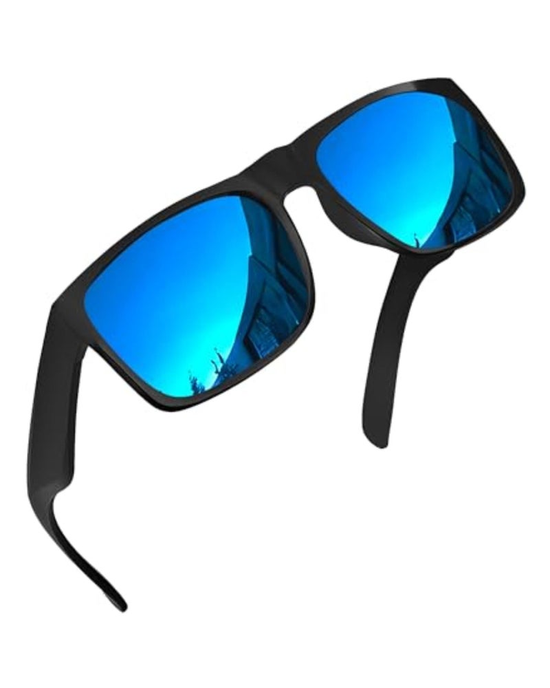 Grinderpunch Xl Polarized Men'S Oversized Sunglasses  Big Heads Wide Face Large Head Fit Sunglasses Sports Driving Fishing Extra Wide Blue Mirrored Lens - Image 1