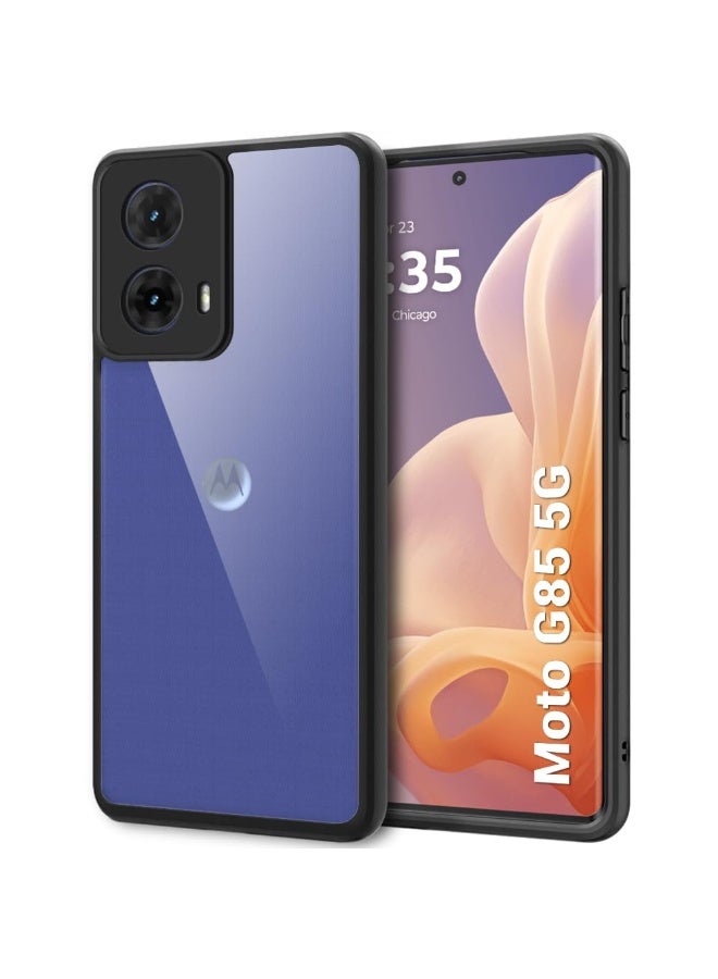جراب شفاف لهاتف موتوريلا G85 — صلب ومضاد للاصفرار مع إطار ناعم من السيليكون لحماية من الصدمات والسقوط - Image 1