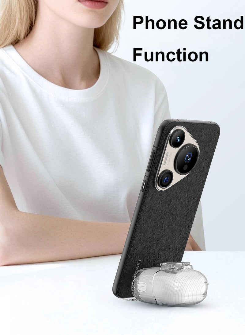 Soft Case for Huawei FreeClip 2, with Carabiner and Cleaning Kit, Lock Clip with Phone Stand, Clear Blue - Image 4