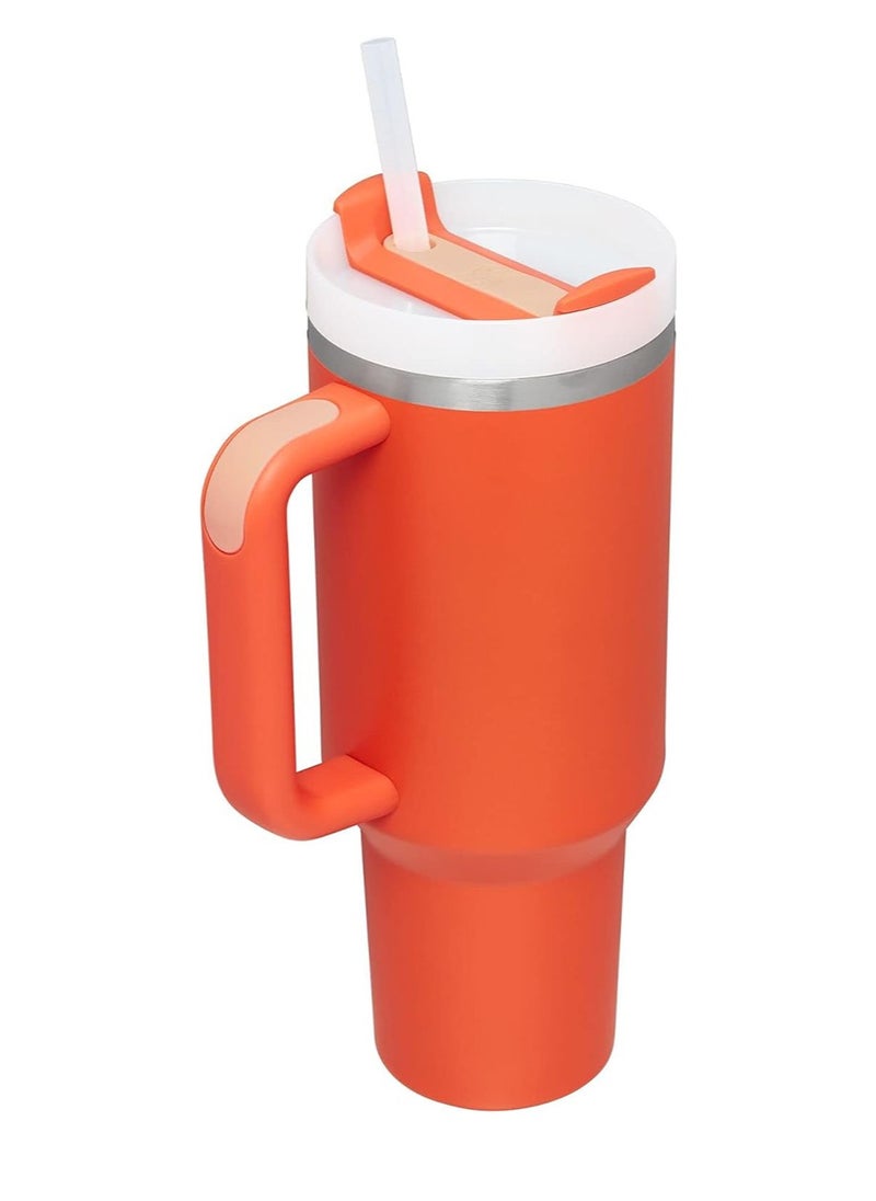 Stanley - Stanley Quencher H2.0 FlowState Tumbler 40OZ ORANGE Stainless Steel Vacuum Insulated with 3-Position Lid and Straw Perfect for Water Iced Tea Coffee On-the-Go Hydration Ideal Gift Stanley Cup - Image 1