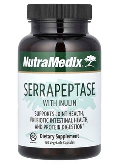 Serrapeptase with Inulin 120 Vegetable Capsules