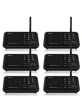 Wuloo Intercoms Wireless for Home 5280 Feet Range 10 Channel 3 Code, Wireless Intercom System for Home House Business Office, Room to Room Intercom, Home Communication System (6 Packs, Black) - pzsku/ZEC18D1D3221728582ACAZ/45/1749373465/ce383f6f-dc90-4f1e-a42f-ba7d3a938ce4
